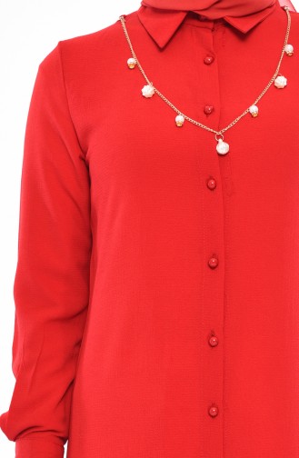 Necklace Tunic 4165-04 Red 4165-04