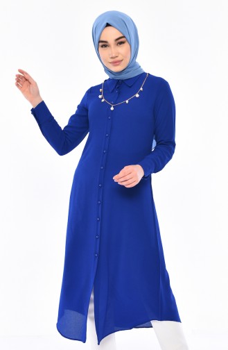 Kolyeli Tunik 4165-06 Saks