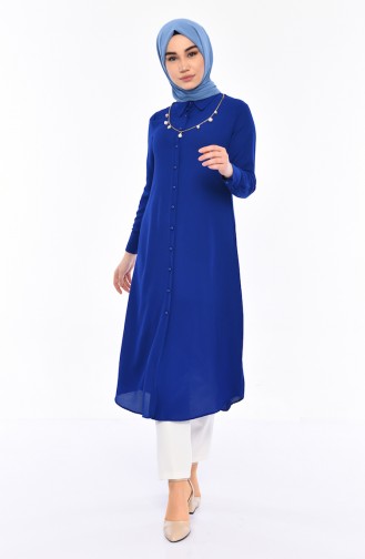 Kolyeli Tunik 4165-06 Saks 4165-06