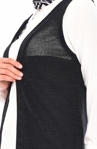 Slim Fit Knitwear Pocket Vest 4120-18 Anthracite 4120-18