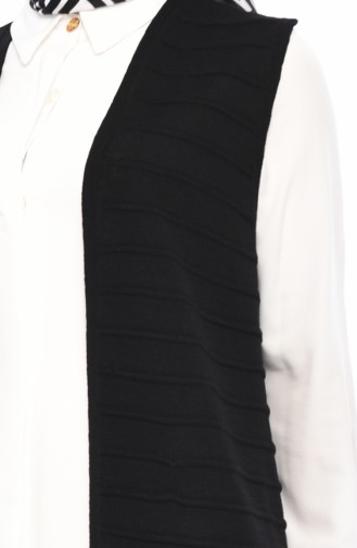 Slim Fit Knitwear Pocket Vest 4125-09 Black 4125-09