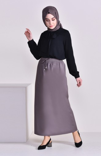 Plated Waist Skirt 1001B-02 Mink 1001B-02