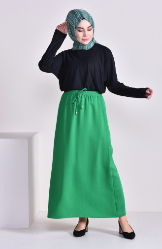 Jupe Taille élastique 1001C-01 Vert emeraude 1001C-01
