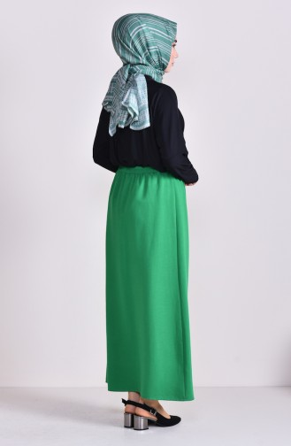 Plated Waist Skirt 1001C-01 Emerald Green 1001C-01