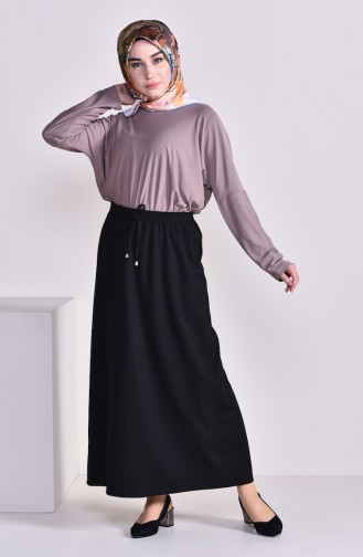 Plated Waist Skirt 1001G-01 Black 1001G-01