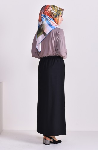 Plated Waist Skirt 1001G-01 Black 1001G-01
