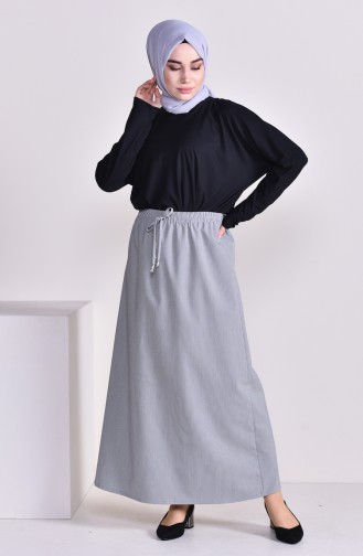 Plated Waist Skirt 1001G-02 Gray 1001G-02