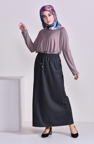 Plated Waist Skirt 1001G-03 Anthracite 1001G-03