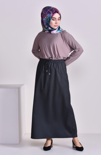 Plated Waist Skirt 1001G-03 Anthracite 1001G-03