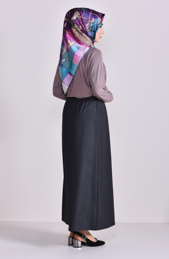 Plated Waist Skirt 1001G-03 Anthracite 1001G-03