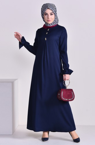Dunkelblau Hijab Kleider 9292-06