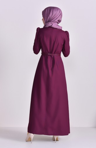 TUBANUR Belted Dress 2781-01 Plum 2781-01