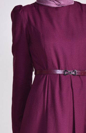 Robe avec Ceinture 2781-01 Plum 2781-01