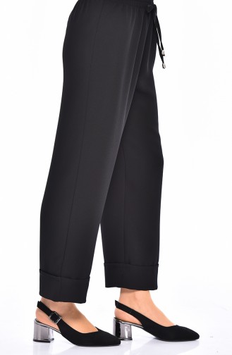 Cuffed Leg Pants 2076-01 Black 2076-01