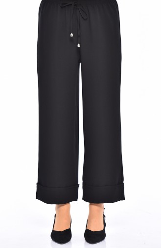 Cuffed Leg Pants 2076-01 Black 2076-01