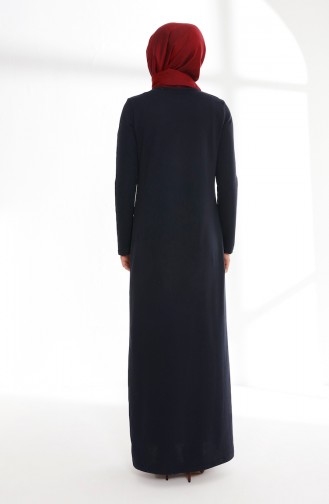 Nakış Detaylı Elbise 5013-01 Siyah