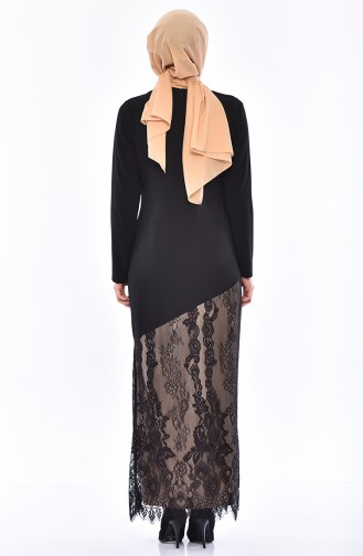 Beige Hijab Dress 0132-02