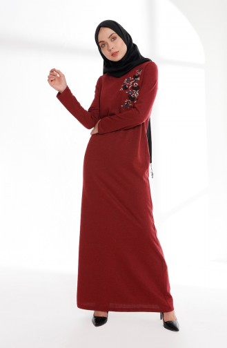 Robe Brodée 5013-03 Bordeaux 5013-03