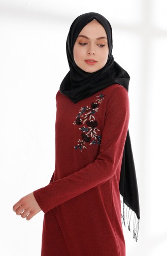 Robe Brodée 5013-03 Bordeaux 5013-03