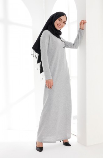 Robe Brodée 5013-09 Gris 5013-09