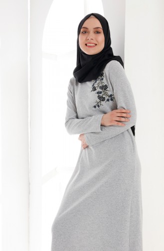 Robe Brodée 5013-09 Gris 5013-09