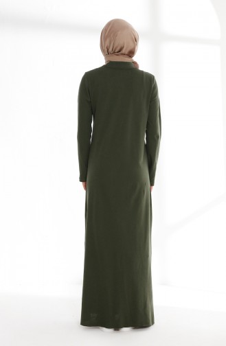Khaki Hijab Kleider 5015-01