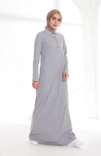 Robe à Col Polo 5043-08 Gris 5043-08