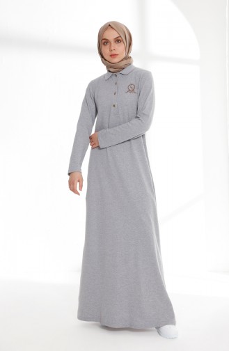 Robe à Col Polo 5043-08 Gris 5043-08