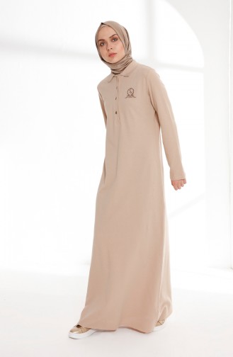 Robe à Col Polo 5043-05 Beige 5043-05