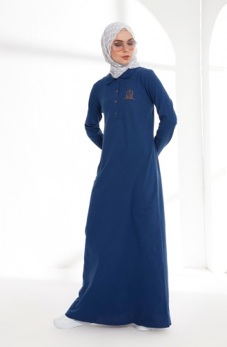 Robe à Col Polo 5043-03 İndigo 5043-03