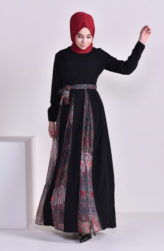 Black Hijab Dress 8151-01