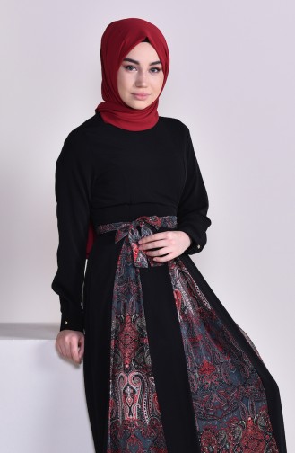 Black Hijab Dress 8151-01