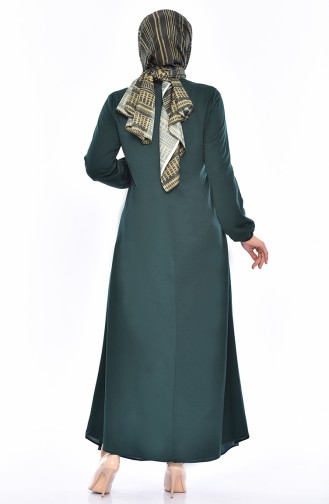 Smaragdgrün Hijab Kleider 7858-02