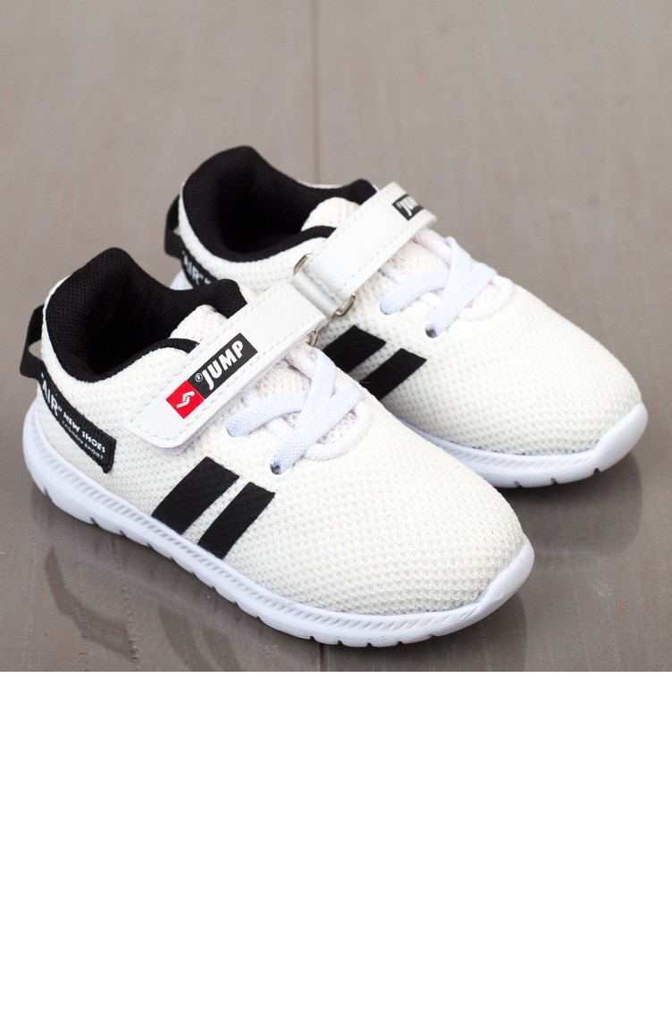 Jump Kiz Bebek Ayakkabi A19byjmp0002116 Beyaz Siyah Tekstil Sefamerve