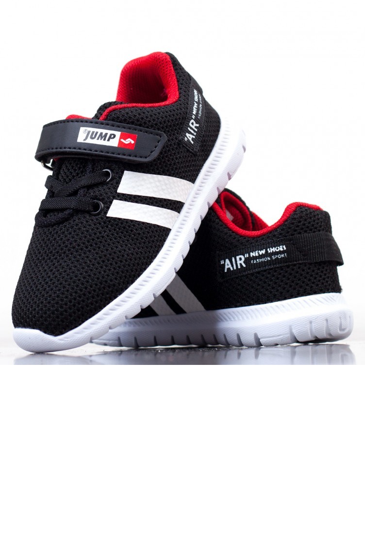Jump Kiz Bebek Ayakkabi A19byjmp0002139 Siyah Kirmizi Tekstil Sefamerve