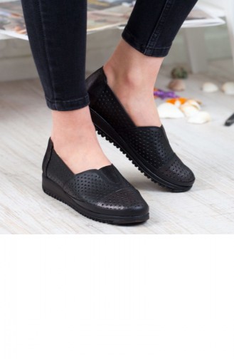 Kadın Günlük Ayakkabı A192Ybsy0011001 Siyah Deri