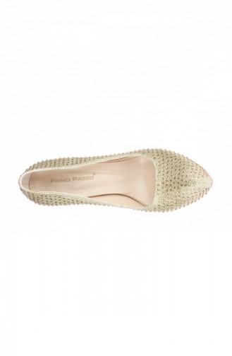 Prımo Passo Victoria Bridal Platform Heels Shoes A162Yvtr0006297 Gold Stone 162YVTR0006297