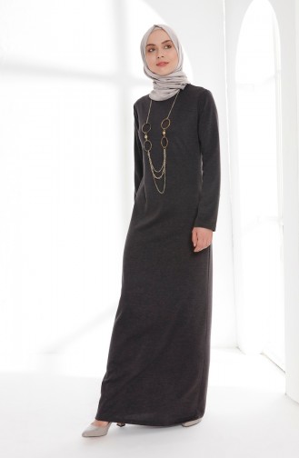 Anthracite Hijab Dress 5005-09