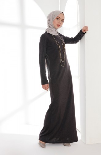 Anthrazit Hijab Kleider 5005-09