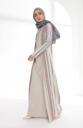 Claret Red Hijab Dress 9013-02