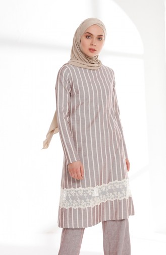 Oyya Lace Cotton Tunic 9005-03 Bordeaux 9005-03