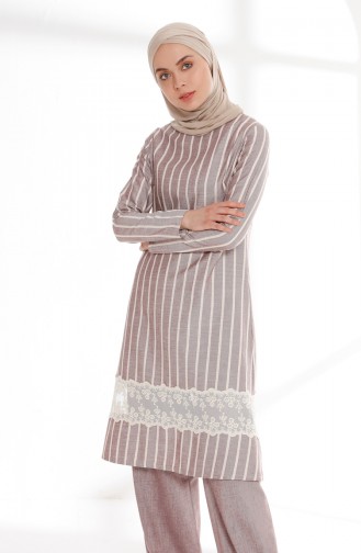 Oyya Lace Cotton Tunic 9005-03 Bordeaux 9005-03