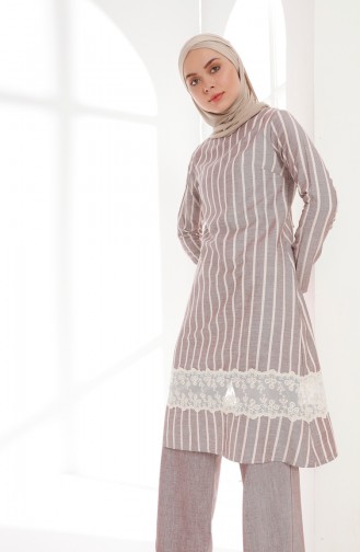 Oyya Lace Cotton Tunic 9005-03 Bordeaux 9005-03