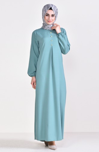 Robe Hijab Vert noisette 9012-07