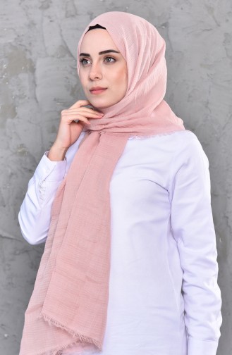 Düz Bürümcük Cotton Şal 901467-03 Pudra