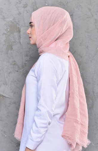 Plain Shirred Cotton Shawl 901467-03 Powder 901467-03