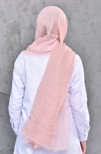 Düz Bürümcük Cotton Şal 901467-03 Pudra