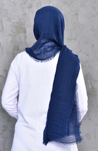 Düz Bürümcük Cotton Şal 901467-12 Açık Lacivert 901467-12