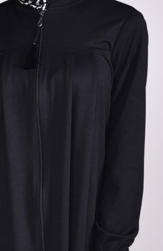 Abaya Plissée 7964-01 Noir 7964-01