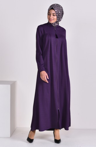 Abaya Plissée 7964-03 Pourpre 7964-03